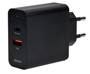 USBC-AC137 - Väggladdare från Deltaco