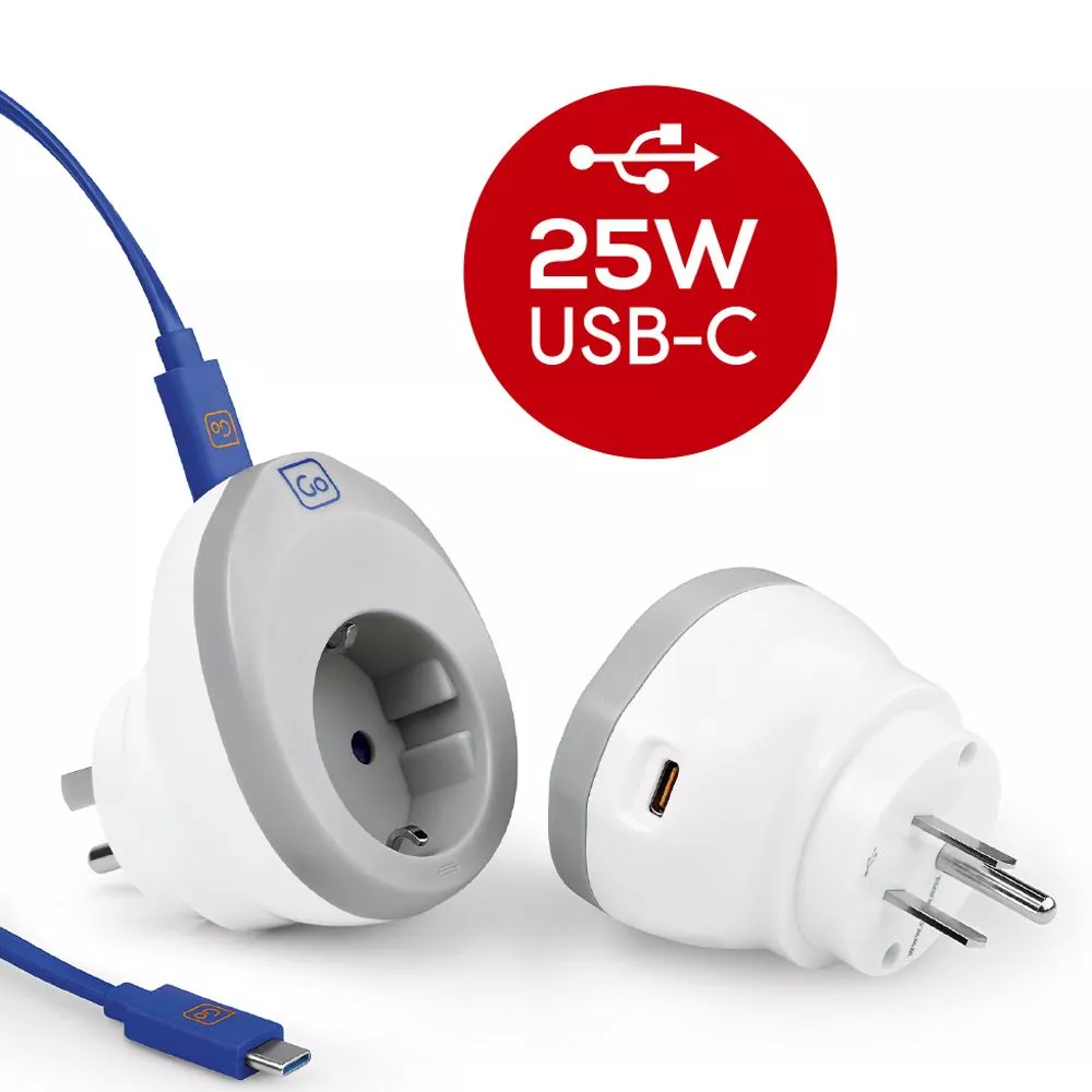 25W USB-C-laddning och adapter i ett.