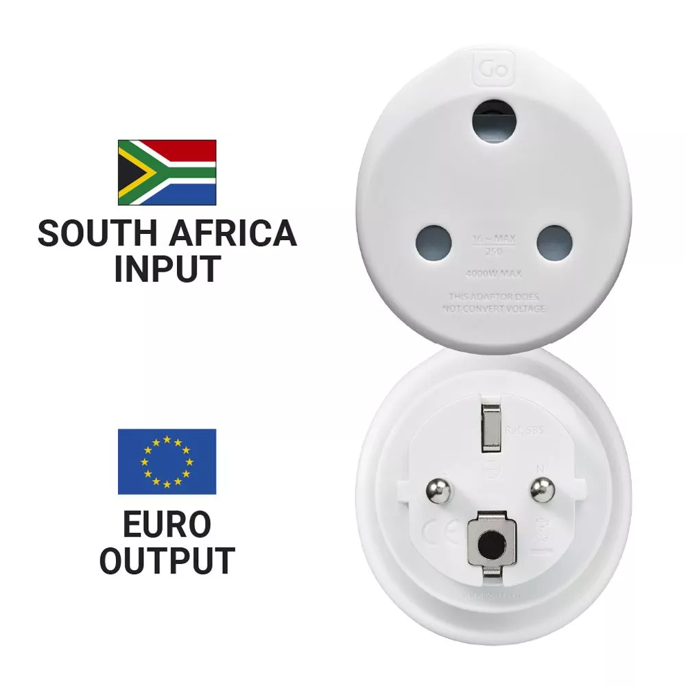 Go travel - adapter för utländska gäster (Typ M - Sydafrika)