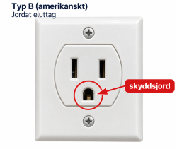 Eluttag typ B