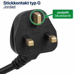 Stickkontakt typ G