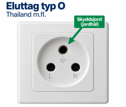Eluttag typ O